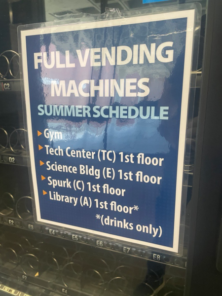 Summer vending machine sign